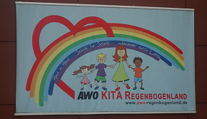 AWO Kindertagesstätte Regenbogenland - Das Bild zeigt ein Gemälde der AWO Kindertagesstätte Regenbogenland