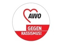 AWO gegen Rassismus - Button der Aktion "AWO gegen Rassismus"