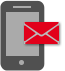 Kontaktsymbole Smartphone und Brief